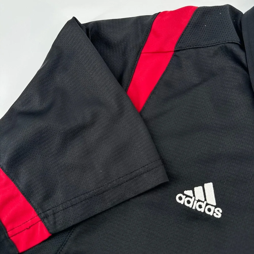 Adidas Arkansas Razorbacks‎ Mens XL Polo Shirt Black Red ClimaCool 1968A 08